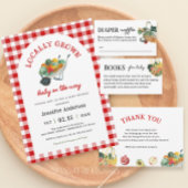 Landbouwers markt lokaal geteeld Baby shower gevou Bedankkaart