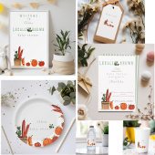 plaatselijk geteeld baby shower cadeaulabel