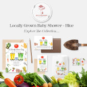 Lokaal geteelde Blue Boots Plantaardig Baby shower Papieren Bordje
