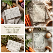 Lokaal geteelde rustieke boerenmarkt luier rafel informatiekaartje