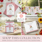 Diaper Raffle Locally Grown Baby Shower Gingham Informatiekaartje