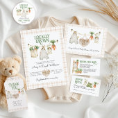Lokaal geteelde boeren markt Boho Baby shower Ronde Sticker