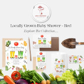 Lokaal geteelde Baby Red Boots Luierloof Informatiekaartje