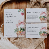 Lokaal geteelde boeren Market Girl Baby shower Cadeaulabel