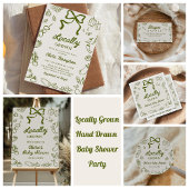 Locally Grown Hand Drawn Baby Shower Bedankkaart