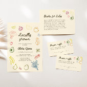 Lokaal gekweekt handgetrokken Baby shower Kaart