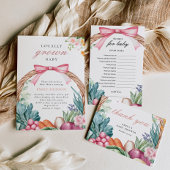 Lokaal geteelde boeren Market Girl Baby shower Vierkante Sticker