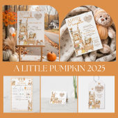 Little Pumpkin Fall Locally Grown Baby Shower Poster