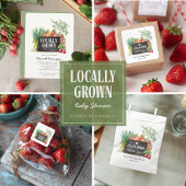 Locally Grown Rustic Farmer's Market Vierkante Sticker