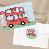 Dubbele Decker Bus Gecombineerd Gezamenlijk Verjaa Kaart