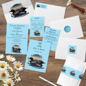 Loons Sunset Blue Save The Date