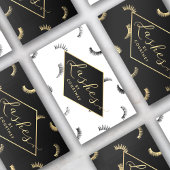 Lashes patroonroze/Roos Gold Reclamekaart