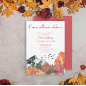 Herfst Bruiloft Mountain Forest Bruidsboeket Ronde Sticker