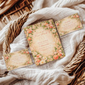 Love at First Peach Bridal Shower Kaart