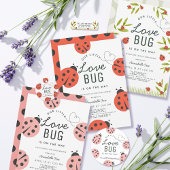 Little Love Bug Ladybug Baby shower Ronde Sticker