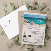 Roos Gold Aruba Passport Bewaar de datum Save The Date (Personaliseer deze collectie van deze onafhankelijke maker. Test)