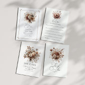 Mocha Mousse Floral Wedding Ronde Sticker