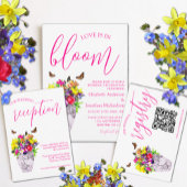 Liefde in bloei bloemenbruiloft menu