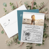 Red Cancun Passport Wedding Kaart (Personaliseer deze collectie van deze onafhankelijke maker. Test)