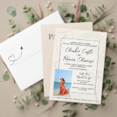 Blauw Costa Rica paspoort Save The Date (Personaliseer deze collectie van deze onafhankelijke maker. Test)