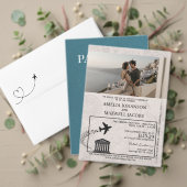 Green Greece Passport Save the Date Kaart (Personaliseer deze collectie van deze onafhankelijke maker. Test)