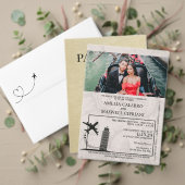 Sage Green Italië Paspoort Huwelijksuitnodiging Kaart (Personaliseer deze collectie van deze onafhankelijke maker. Test)