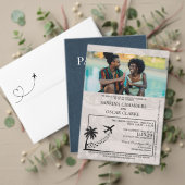 Lavendel Paarse Jamaica Passport Bewaar de datum Save The Date (Personaliseer deze collectie van deze onafhankelijke maker. Test)