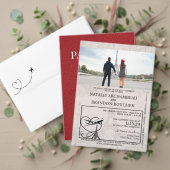 Magenta Pink Paris Passport Bewaar de datum Save The Date (Personaliseer deze collectie van deze onafhankelijke maker. Test)