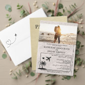 Gele Puerto Rico Paspoort bruiloft Kaart (Personaliseer deze collectie van deze onafhankelijke maker. Test)