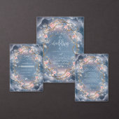 Liefde in de lucht Sparkly Bloemen bruiloft Informatiekaartje (Personaliseer de collectie van deze zelfstandige maker.)