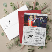 Dusty Roos Las Vegas Passport Wedding Kaart (Personaliseer deze collectie van deze onafhankelijke maker. Test)