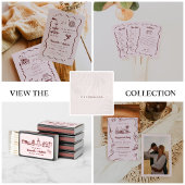 Whimsical Retro Doodle Art | Trouwservetten Servet