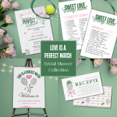 Liefde is een perfecte match Tennis Bruidsdiner Fa Ronde Sticker