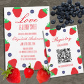 Love is Berry Sweet Fruit Engagement Party Kaart
