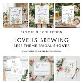 Modern Beer Love is Brewing Welcome Bridal Shower Poster