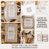 Whimsical Bruin Love Is Brewing Bruidsuitnodiging Latte Mok