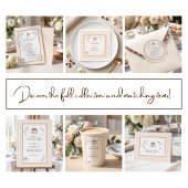 Love Is Brewing Coffee Rustic Beige Aangepast Kaart