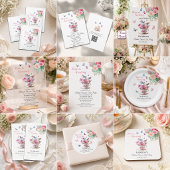 Love is Brewing QR Code Bruilofts Thee Feestje Kaart