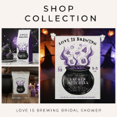 Love is Brewing Cauldron Halloween Bridal Shower Kaart