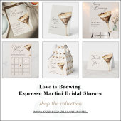 Datum ideeën Espresso Martini Vrijgezellenfeest sp Briefkaart