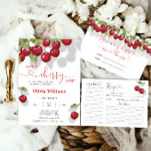 Cherry hoeveel knuffels & kussen bruids spel informatiekaartje