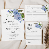 Bruiloft Dankkaart met Landelijke Blauwe Bloemen Bedankkaart