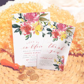 Gold Love in Bloom Spring Floral Vrijgezellenfeest Folie Uitnodiging