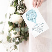 Moderne gemarmerde blauwe Wax Seal Monogram Sticke Ronde Sticker