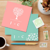 Liefde is in de boom minimalistische bruiloft