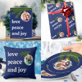 Liefde Vrede Vrolijk Kerst Foto Dames Navyblauw Trui