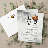 Liefde pompoen bruiloft kaart (Personaliseer deze collectie van deze onafhankelijke maker. Test)