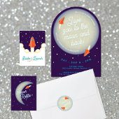 Rocket Launch Books for Baby Pink & Blue Informatiekaartje