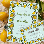 Mooie Lemons rustieke CUSTOM BABY SHOWER Ronde Sticker