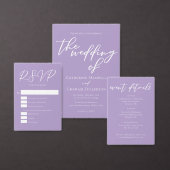 Mooie Lila Paarse witte bruiloft retour adres Etiket (Personaliseer de collectie van deze zelfstandige maker.)